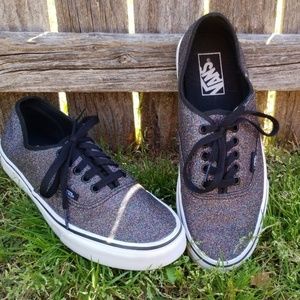 Womans super cute glitter Vans size 8.5